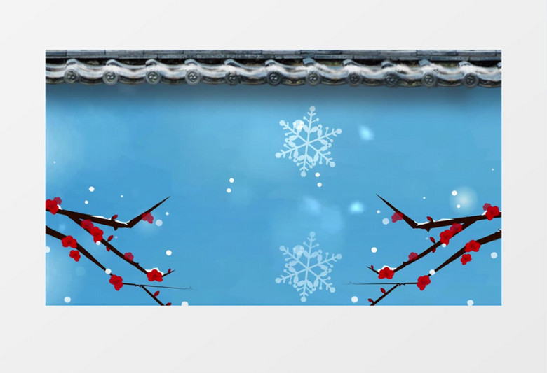 简洁卡通二十四节气立冬背景视频