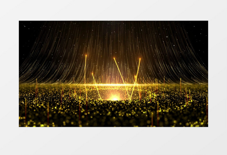 大气震撼金色粒子年会颁奖背景视频