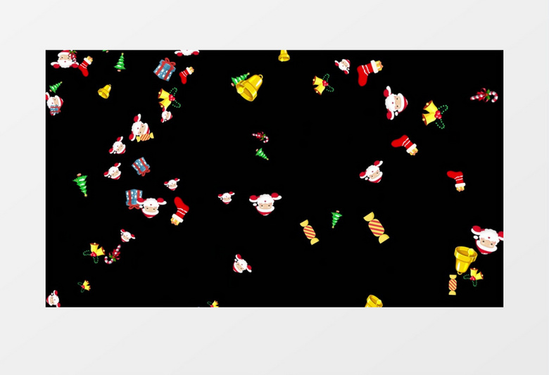 圣诞节袜子糖果掉落后期素材