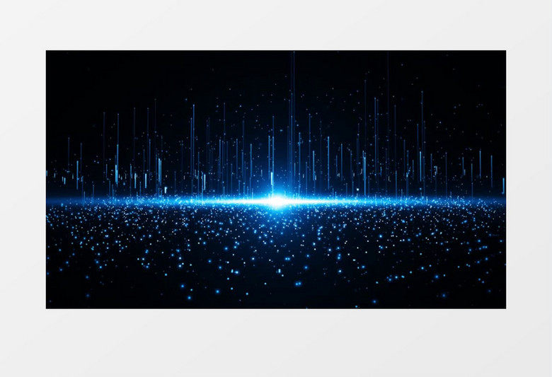 蓝色科技粒子特效企业年会背景视频