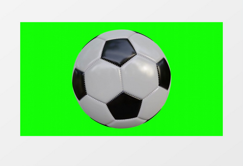 足球多角度旋转绿幕背景后期素材