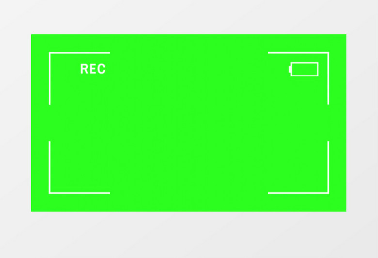 相机电量不足绿幕背景素材