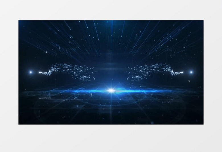 酷炫深蓝色粒子线条背景视频