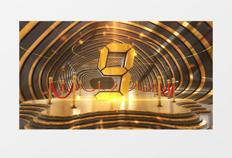 大气三维年会盛典倒计时背景视频