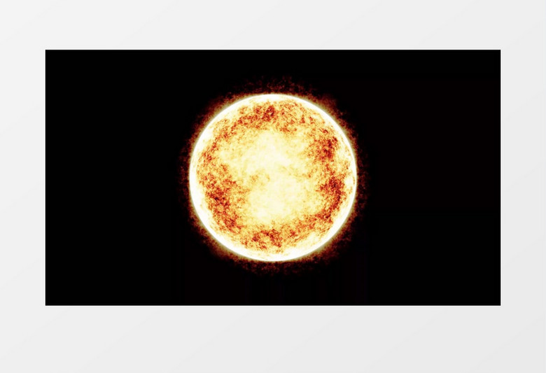 太阳表面的耀斑动画后期素材