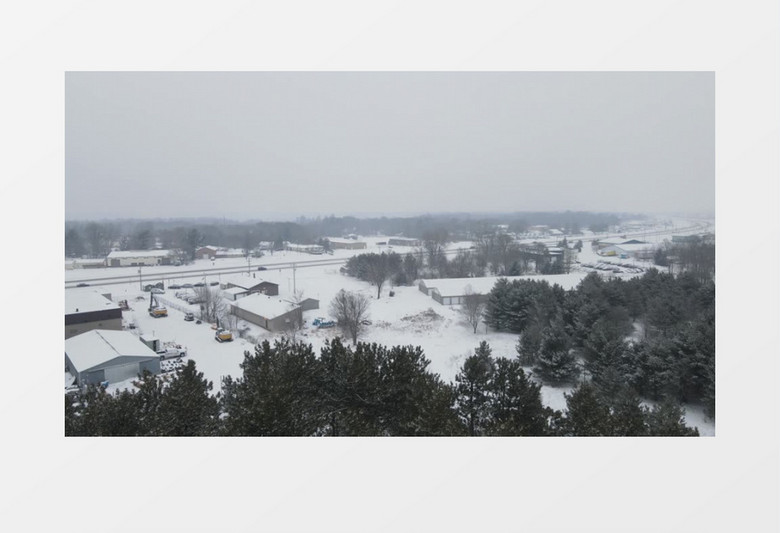 冬季大雪覆盖大地的景象实拍视频素材