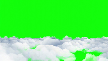 白云云层穿梭特效绿幕后期素材
