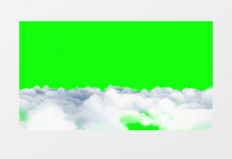 白云云层穿梭特效绿幕后期素材