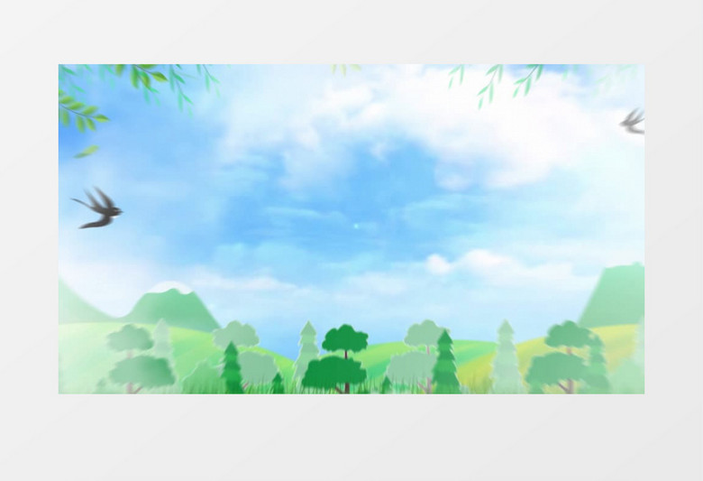 4K绿色清新春天视频背景