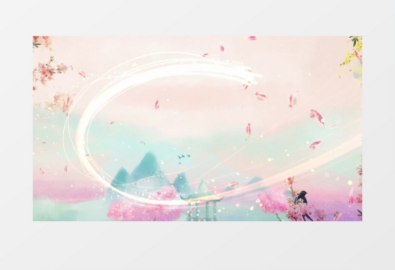 中国风山水水墨传统文化背景视频