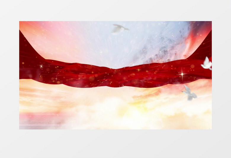 大气云层穿越效果党政背景视频