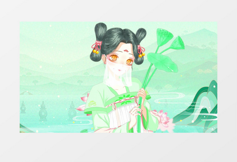 清新国风手写立夏二十四节气片头pr模板