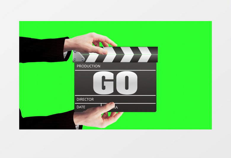 电影开拍前拍板指示绿幕素材