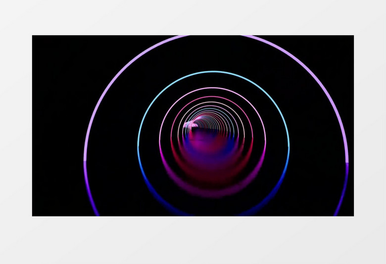 创意炫彩圆环黑洞背景视频素材有音乐