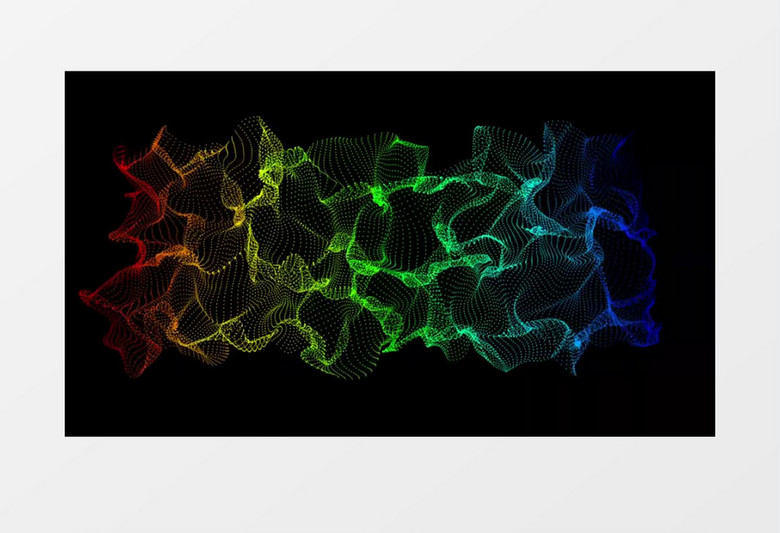 旋转粒子线条特效后期素材