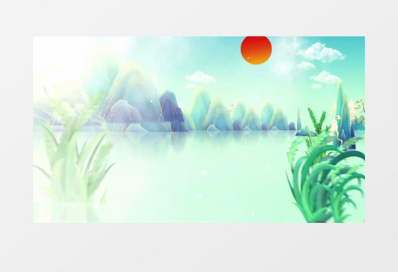 中国国潮风二十四节气小满宣传背景视频