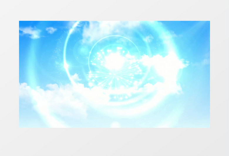 蓝色天空党政宣传背景视频