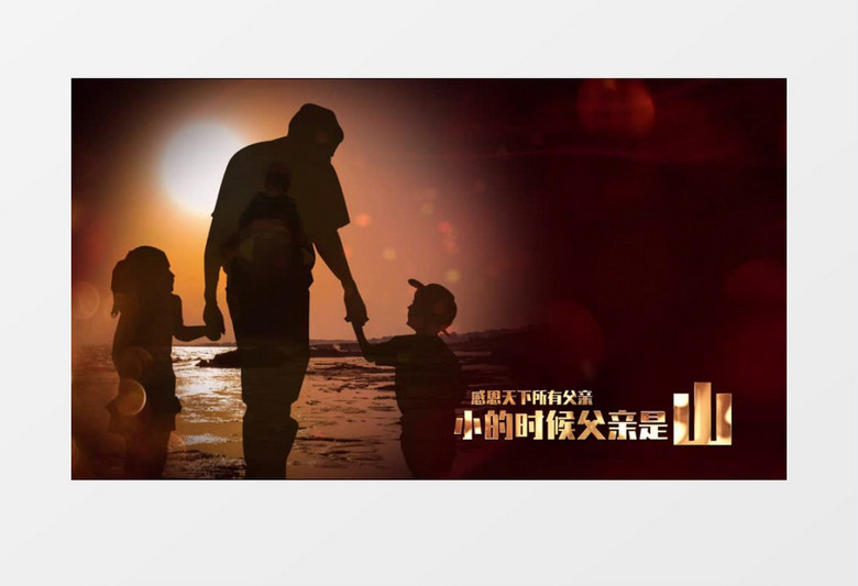 大气鎏金父亲节相册宣传AE模板