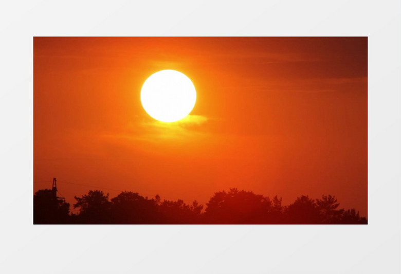 延时拍摄夕阳西下实拍视频素材