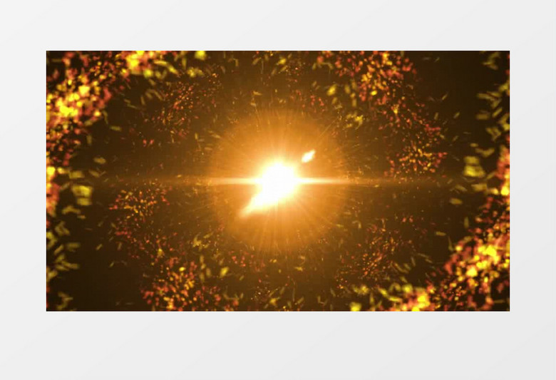 原创自产金色粒子旋转光晕冲击视频元素