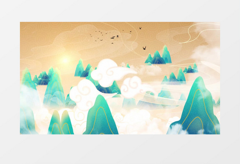 传统国潮中国风背景视频