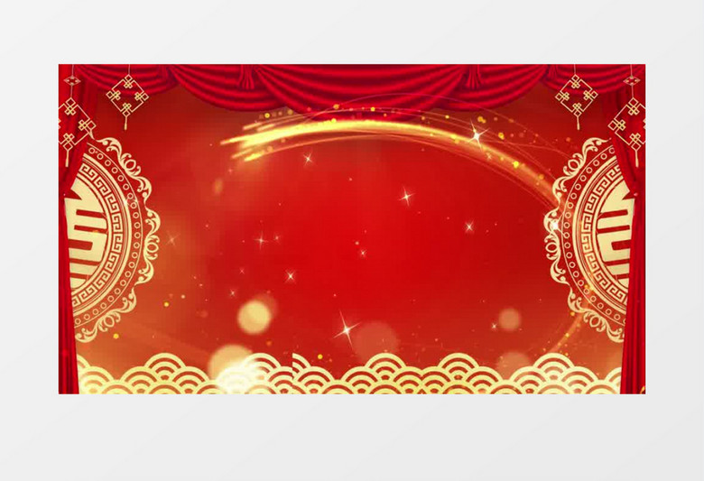 大气喜庆中式婚礼背景视频