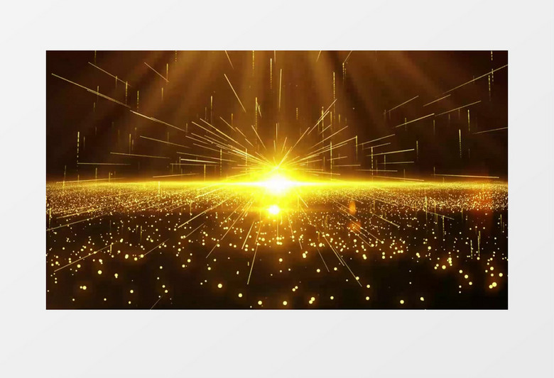 震撼金色粒子年会开场背景视频