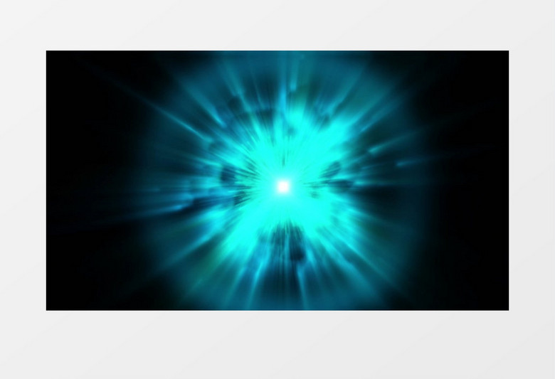 4K 蓝色抽象粒子爆炸冲击波动画后期素材