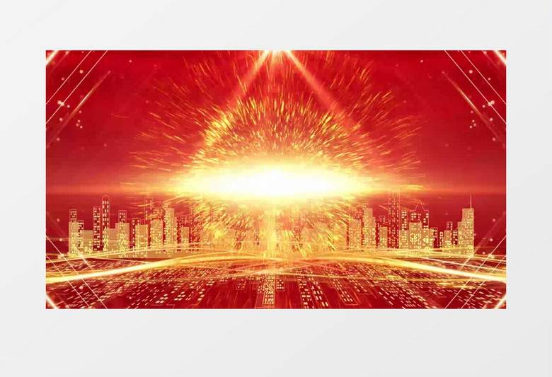 大气红色年会开场背景视频