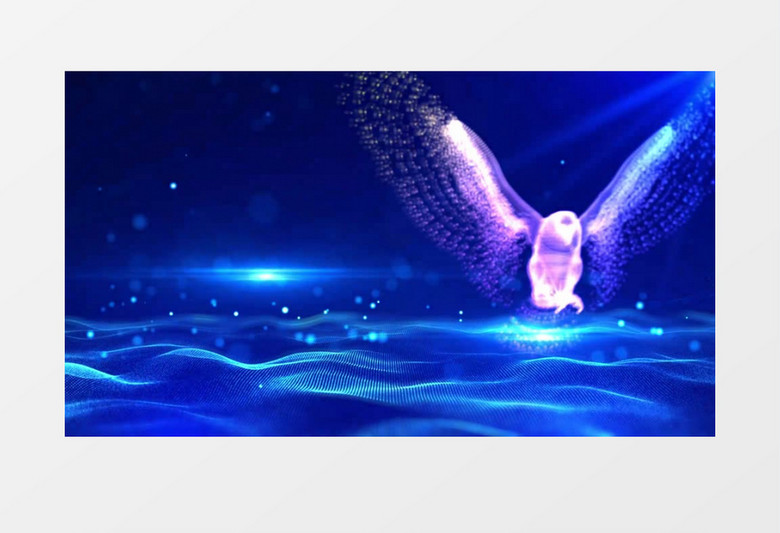 大气震撼蓝色粒子科技感年会背景视频