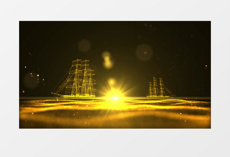 大气金色粒子年会舞台背景