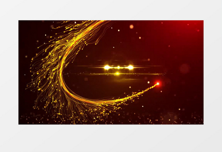 大气鎏金粒子光线年会背景视频