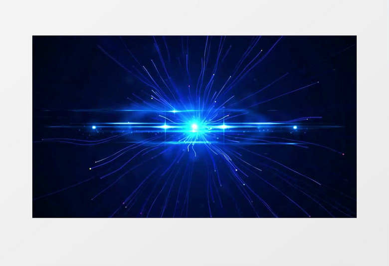 蓝色粒子线条年会开场背景视频