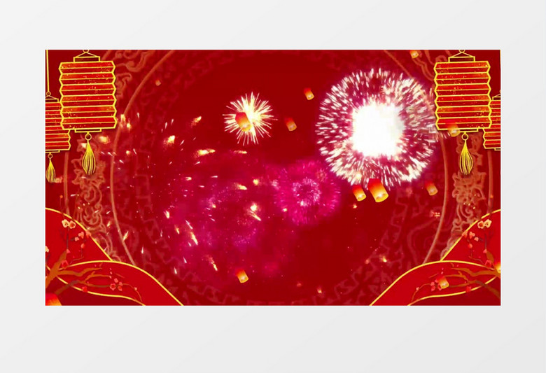 新春喜庆兔年背景视频