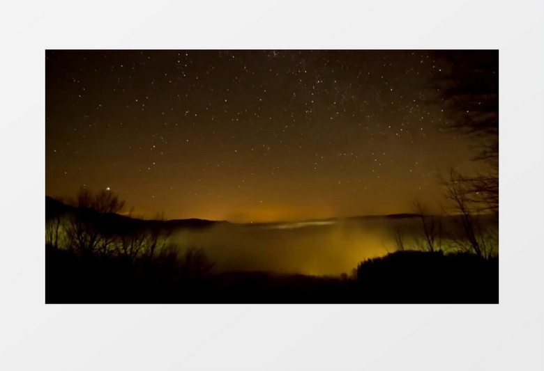 斗转星移的浩瀚夜空实拍视频素材