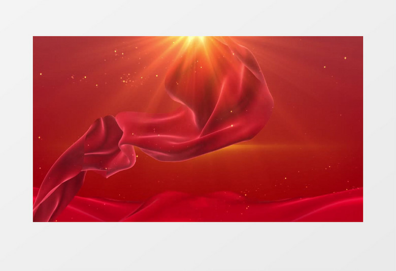 红色党政年会红绸动态背景视频