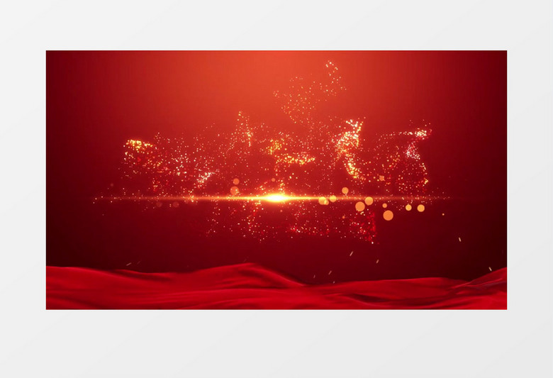 红色党政红绸动态视频背景