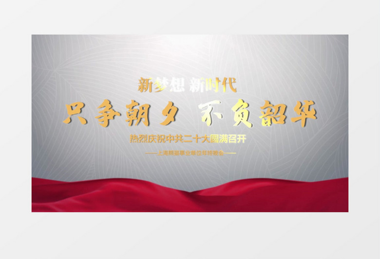 大气党政图文字幕宣传会声会影模板