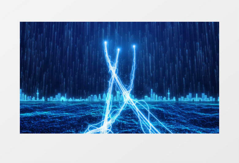 蓝色科技企业论坛会启动仪式AE模板