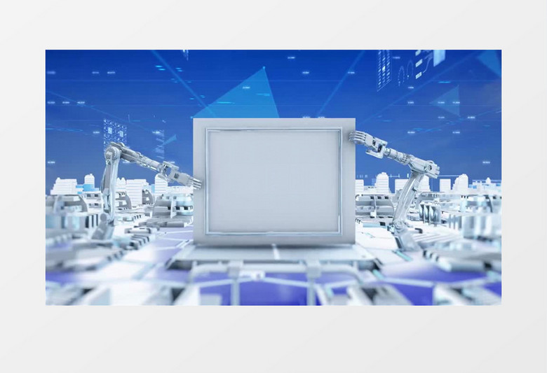 三维智慧工厂背景视频