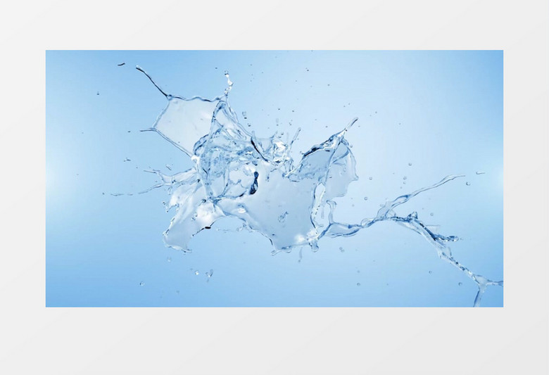 清新蓝色世界水日节约用水宣传4K片头模板