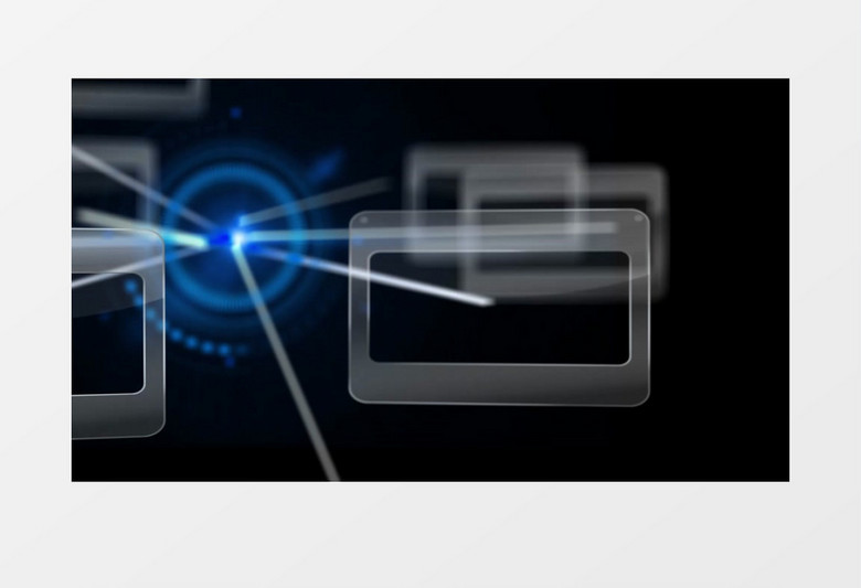 简洁科技logo展示图片边框后期素材