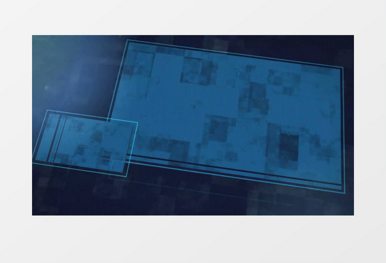 透视空间数字科技商务宣传边框后期素材