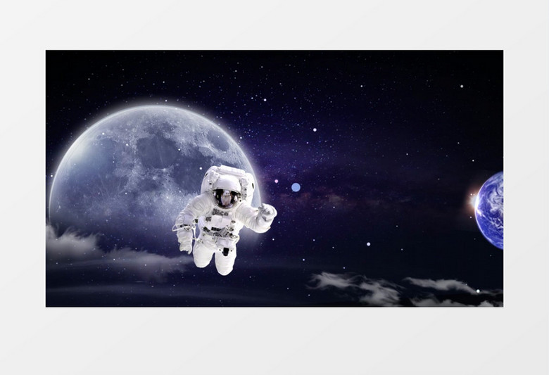 宇宙科技太空漫游背景视频