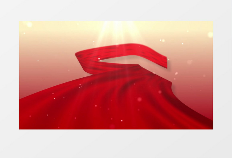 红色党政红绸动态元素背景视频