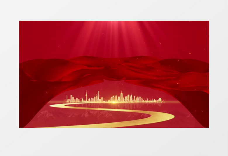 红绸大气背景视频