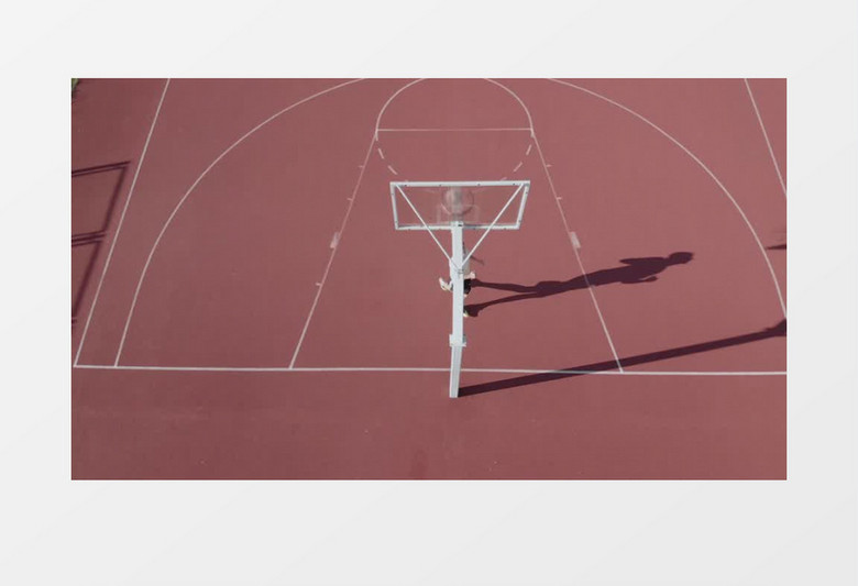 半场上篮实拍素材