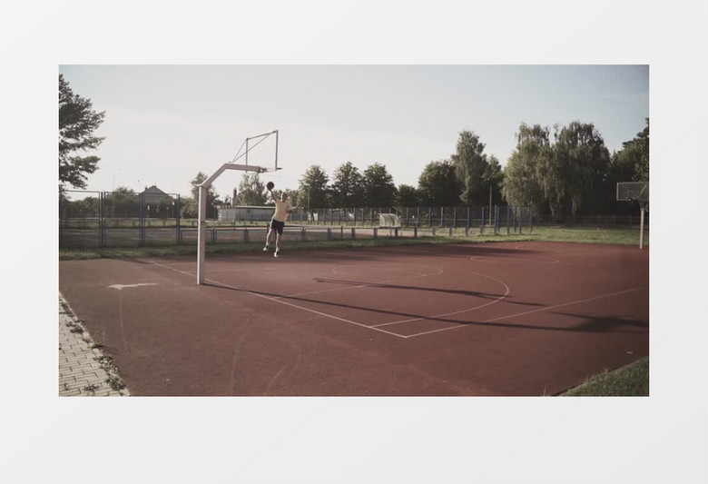 丝滑上篮素材实拍素材