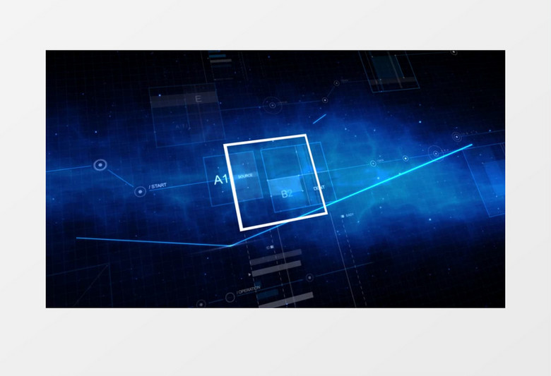 简洁科技商务边框后期素材