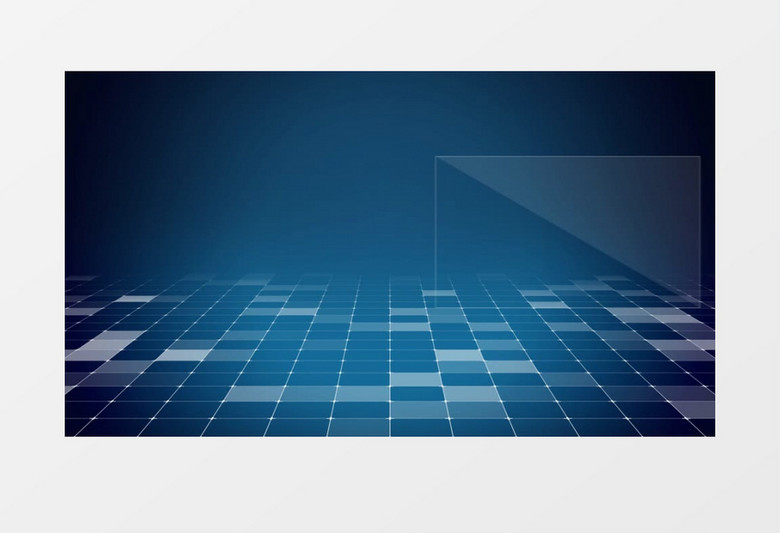 蓝色科技动态边框后期素材